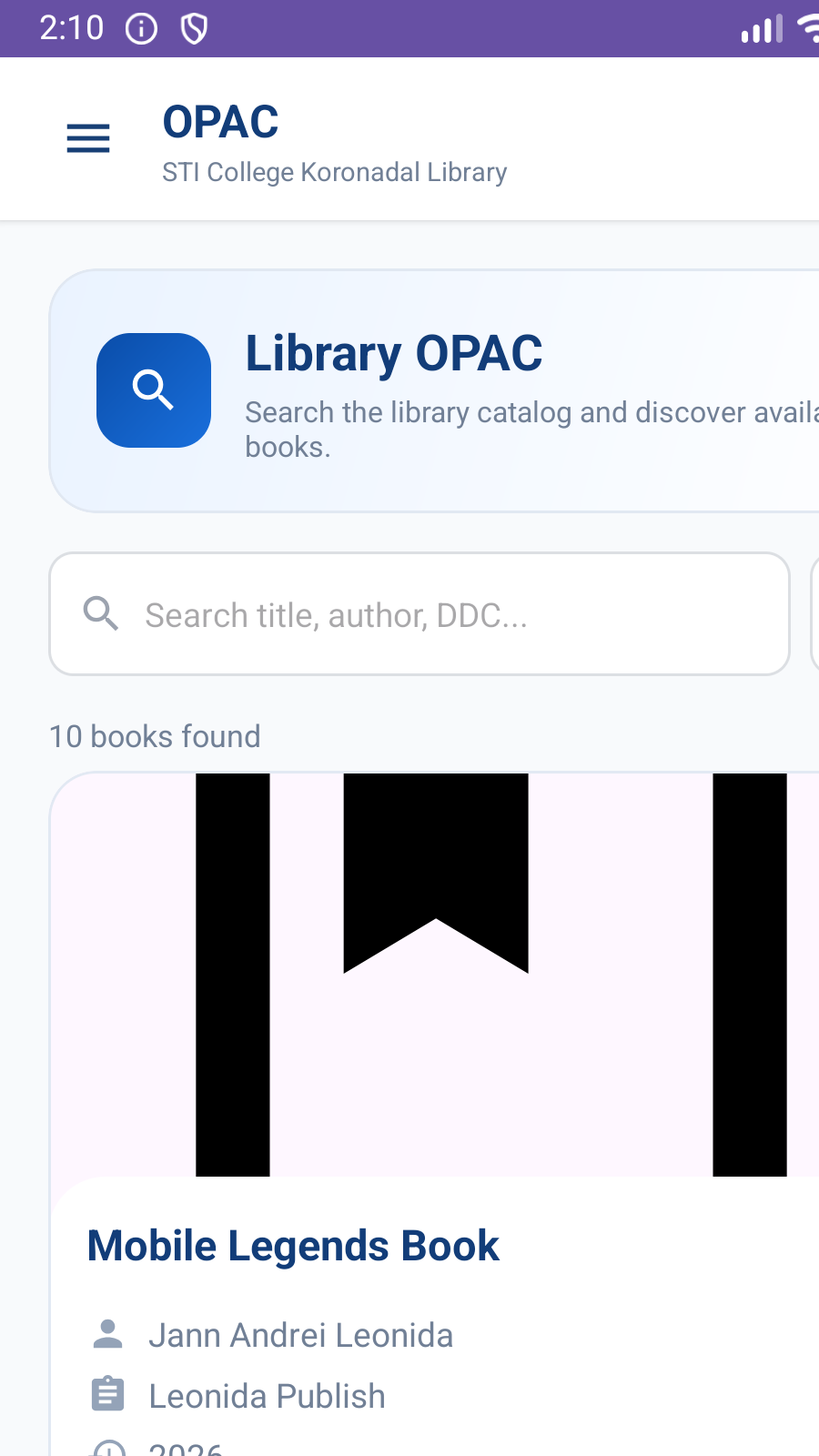 STIKORLIB Android app screenshot